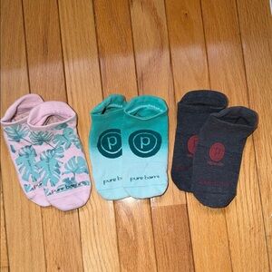 Pure Barre womens no slip Socks - for women shoe size 6 to 8